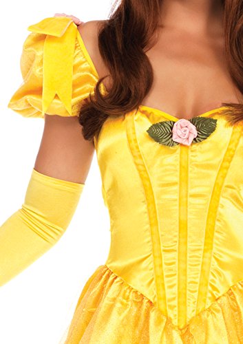 Leg Avenue womens 3 Pc Bell of the Ball Satin Ball Gown Set Adult Sized Costumes, Yellow, X-Large US