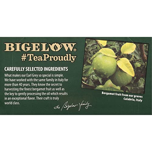 Bigelow Earl Grey Green Tea, Caffeinated, 20 Count (Pack of 6, 120 Total Tea Bags