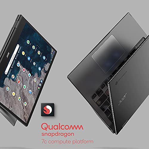 Acer Chromebook Spin 513 R841LT-S6DJ | 13.3' FHD IPS Touch Corning Gorilla Glass Display | Qualcomm Snapdragon 7c Compute Platform | 8GB LPDDR4X | 128GB eMMC | 4G LTE | WiFi 5 | Chrome OS, Gray