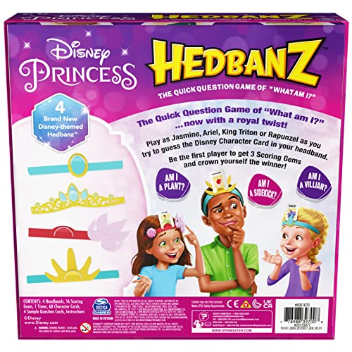 Hedbanz Disney Princess Game with Hedbanz Frozen Game 2-Pack Bundle, Classic Question Game for Kids and Families, Ages 6 and up, Amazon Exclusive