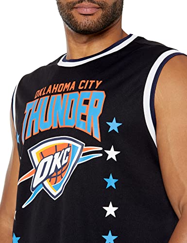 Ultra Game NBA Oklahoma City Thunder Mens Jersey Sleeveless Muscle T-Shirt, Black, X-Large