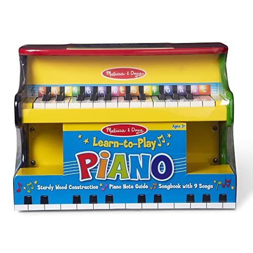 Melissa and Doug Learn-To-Play Piano With 25 Keys and Color-Coded Songbook - Toy Piano For Baby, Kids Piano Toy, Toddler Piano Toys For Ages 3+