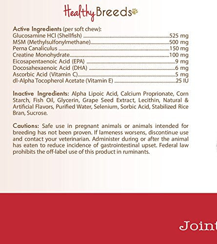 Healthy Breeds Synovial-3 Dog Hip and Joint Support Soft Chews for Border Collie - OVER 200 BREEDS - Glucosamine MSM Omega and Vitamins Supplement - Cartilage Care - 120 Ct