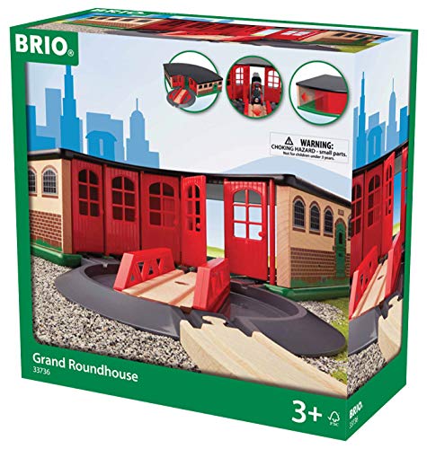 BRIO World - 33736 Grand Roundhouse | 2 Piece Toy Train Accessory for Kids Age 3 and Up