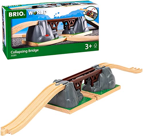 BRIO World - 33391 Collapsing Bridge | 3 Piece Toy Train Accessory for Kids Age 3 and Up