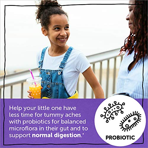 SmartyPants Kids Probiotic Immunity Gummies: Prebiotics and Probiotics for Immune Support and Digestive Comfort, Grape Flavor, Vegan Gummy Vitamins, 60 Count, 30 Day Supply, No Refrigeration Required