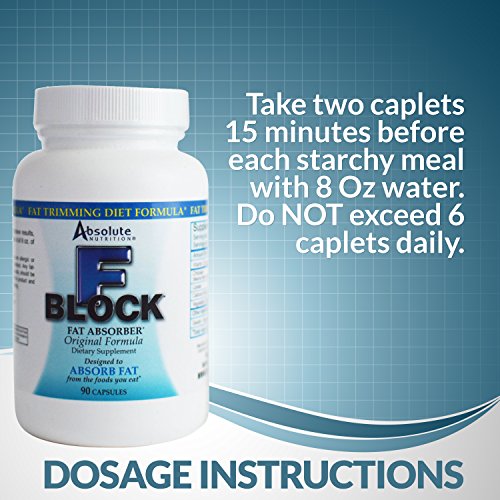 Absolute Nutrition FBlock Xtra Fat Absorber, Diet Formula, 90 Capsules