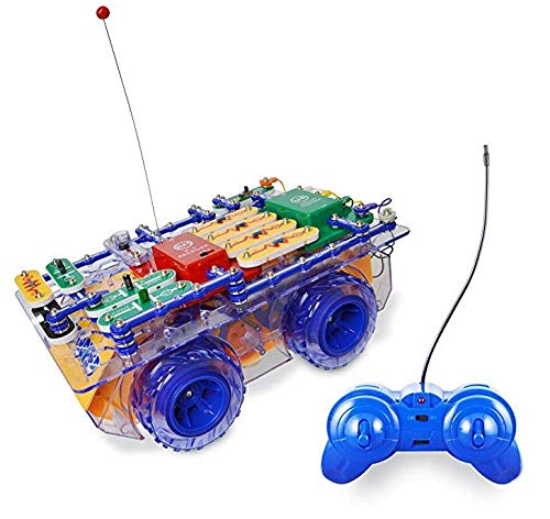 Snap Circuits R/C Snap Rover Electronics Exploration Kit | 23 Fun STEM Projects | 4-Color Project Manual | 30+ Snap Modules | Unlimited Fun,Black