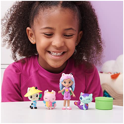 Gabby's Dollhouse, Gabby and Friends Figure Set with Rainbow Gabby Doll, 3 Toy Figures and Surprise Accessory Kids Toys for Ages 3 and up