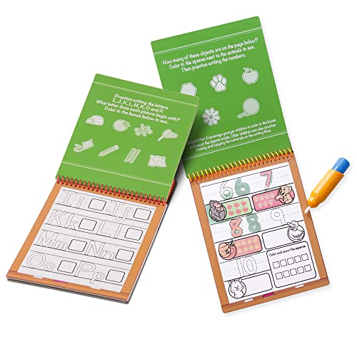 Melissa and Doug On the Go Water Wow! Water-Reveal Activity Pads, 3-pk, Animals, Alphabet, Numbers - 3-Pack Of Reusable No-Mess Travel Activities For Kids