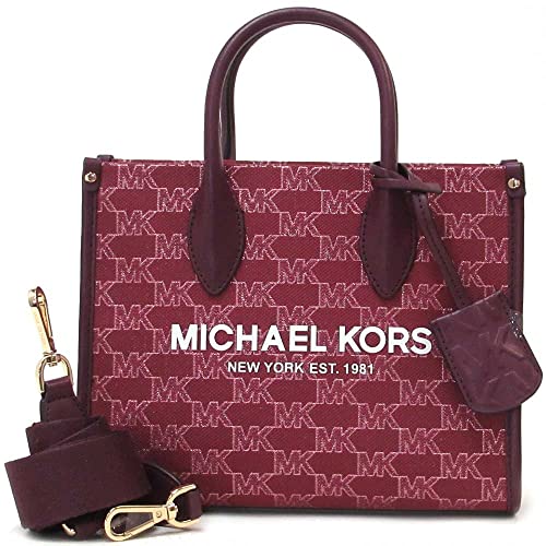 Michael Kors Mirella Small Top Zip Crossbody Bag Dark Powder Blush Pink MK (Canvas Mulberry Gold)