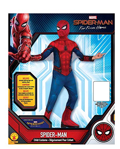 Rubie's Marvel Spider-Man Far from Home Child's Spider-Man Costume and Mask, Small,Red/Blue