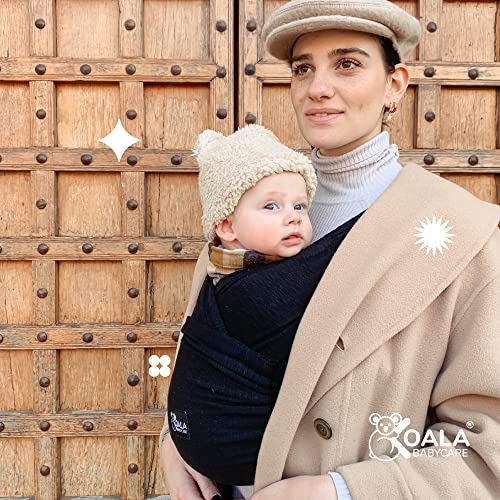 Koala Babycare Baby Carrier Wrap, Easy to Wear As a T-Shirt - Baby Wearing Wrap One Size Fits All - Newborn Wrap Carrier Up to 22lbs