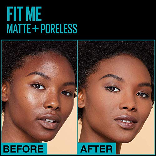 Maybelline Fit Me Matte + Poreless Liquid Oil-Free Foundation Makeup, Spicy Brown, 1 fl; oz