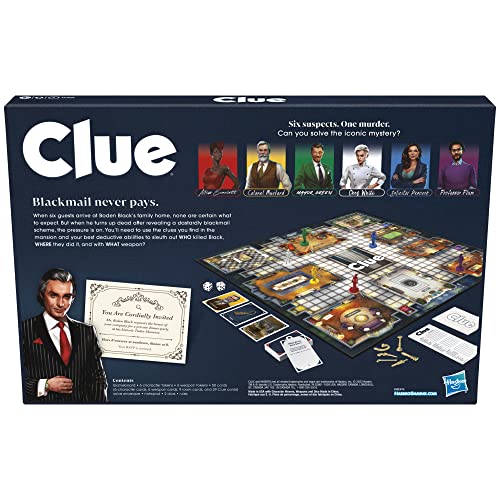 Clue Board Game for Kids Ages 8 and Up, Reimagined Clue Game for 2-6 Players, Mystery Games, Detective Games, Family Games for Kids and Adults