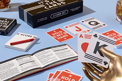 Brass Monkey It’s in The Cards Playing Cards Game Set – Includes 2 Uniquely Designed Card Decks and Instruction Book – Ideal for Game Night – Entertaining Gift Idea