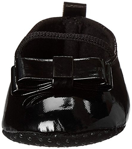 Luvable Friends Unisex Baby Crib Shoes, Black Patent, 6-12 Months