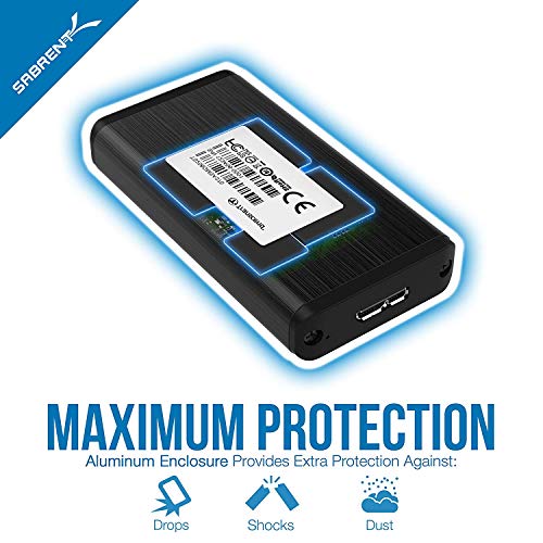 SABRENT USB 3.0 mSATA II or III/5GBp/s SSD Enclosure Adapter [Support UASP] (EC-UKMS)