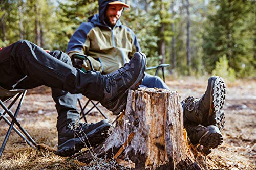 Salomon Quest 4 Gore-TEX Hiking Boots for Men, Magnet/Black/Quarry, 9.5