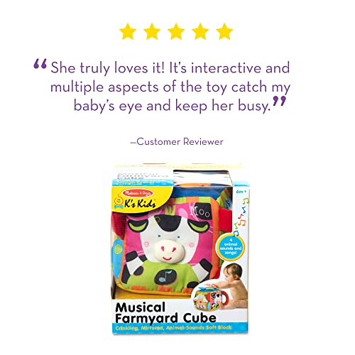 Melissa and Doug K's Kids Musical Farmyard Cube Educational Baby Toy