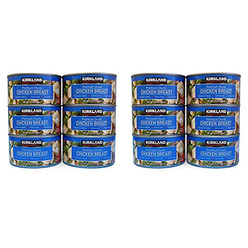 Kirkland Signature Premium Chunk Chicken Breast Packed in Water, 12.5 Ounce, 6 Count - PACK OF 2