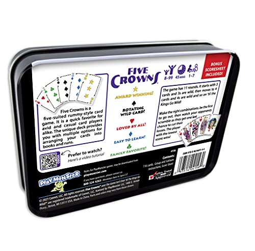 SET Five Crowns Collectible Tin -—Rummy-Style Card Game — Game Night Favorite for Adults and Kids — for Ages 8 and Up