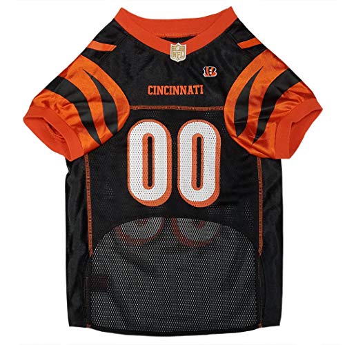 NFL Cincinnati Bengals Dog Jersey, Size: Small. Best Football Jersey Costume for Dogs and Cats. Licensed Jersey Shirt.
