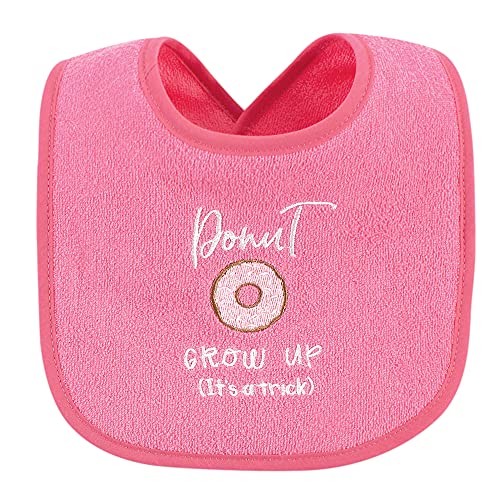 Hudson Baby Unisex Baby Cotton Terry Drooler Bibs with Fiber Filling, Food Girl, One Size