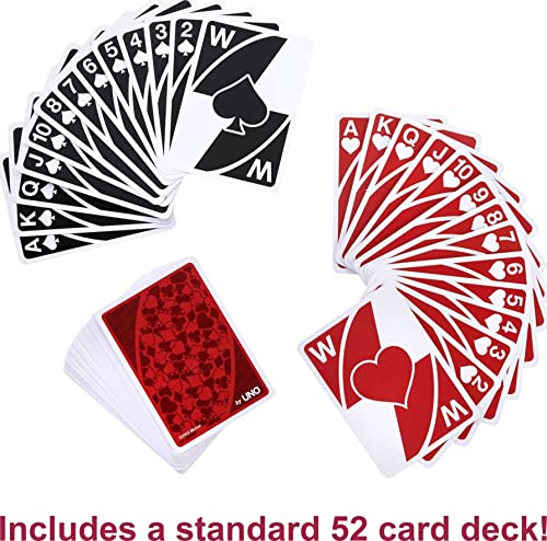 Mattel Games Wild Twists Playing Cards by Mattel Games UNO Brand, 2 Sets of a Standard 52-Card Deck Plus 8 Special Wild Cards, 2-Pack in Storage Tin [Amazon Exclusive]