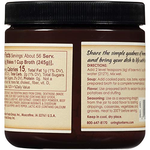 Orrington Farms Beef Flavored Broth Base and Seasoning, 12 Ounce