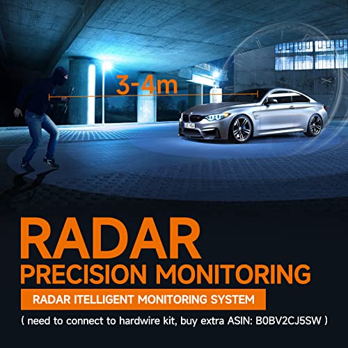 HUPEJOS V7 360° Dash Cam, 4 Channel Quad Camera FHD 1080P*4 Front, Left, Right, and Rear with WiFi, Adjustable Lens Dash Camera for Cars with Night Vision, Free 128GB Card，24 Hours Radar Parking Mode