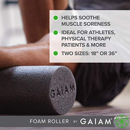Gaiam Restore 05-58272 18-Inch Muscle Therapy Foam Roller w/ DVD