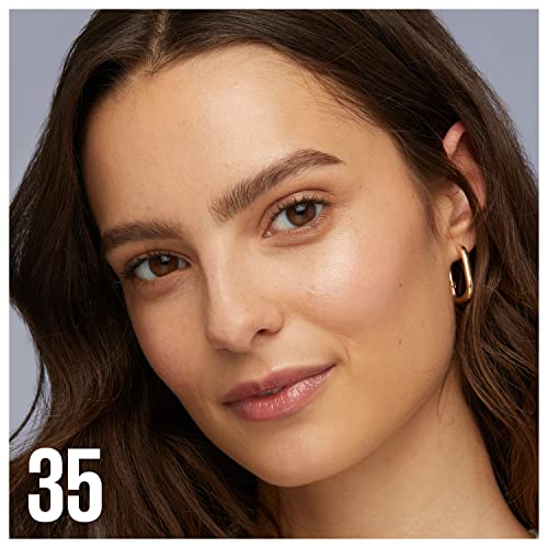 Maybelline Green Edition Superdrop Tinted Oil Base Makeup, Adjustable Natural Coverage Foundation Formulated With Jojoba and Marula Oil, 35, 1 Count