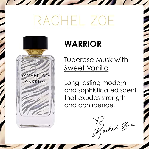 RACHEL ZOE Warrior Eau de Parfum Spray, Perfectly Balanced Feminine Perfume for Women, Awaken the Senses with a Lasting Signature Designer Scent, 3.4 Fl Oz