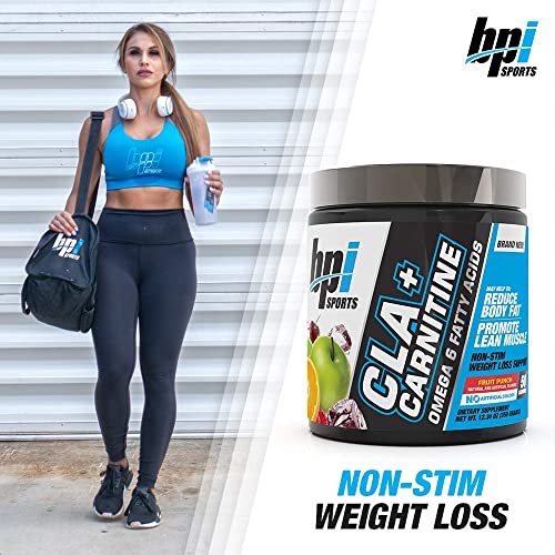 BPI Sports CLA + Carnitine – Conjugated Linoleic Acid – Weight Loss Formula – Metabolism, Performance, Lean Muscle – Caffeine Free – For Men and Women – Fruit Punch – 50 servings – 12.34 oz