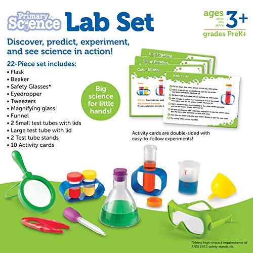 Learning Resources Primary Science Lab Activity Set - Science Kits for Kids Ages 3+ STEM Toys for Toddlers, Science Classroom Decor