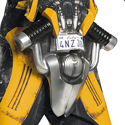 Disguise Men's Hasbro Transformers Age Of Extinction Movie Bumblebee Theatrical with Vacuform Plus 3D Costume, Black/yellow, X-Large/42-46