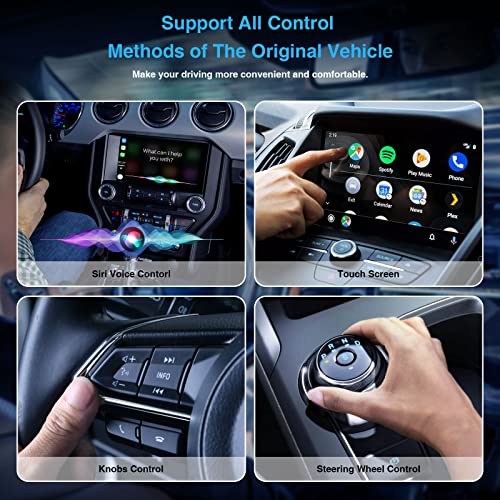 KAMING Wireless Carplay Adapter with Netflix and YouTube - 2023 HDMI Dongle The Magicc Box Carplay for Phone to Miracast and Stream Media to Your Car and TV, Apple Carplay Wireless Adapter and Android Auto