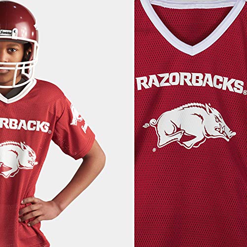 Franklin Sports NCAA Arkansas Razorbacks Kids College Football Uniform Set - Youth Uniform Set - Includes Jersey, Helmet, Pants - Youth Small