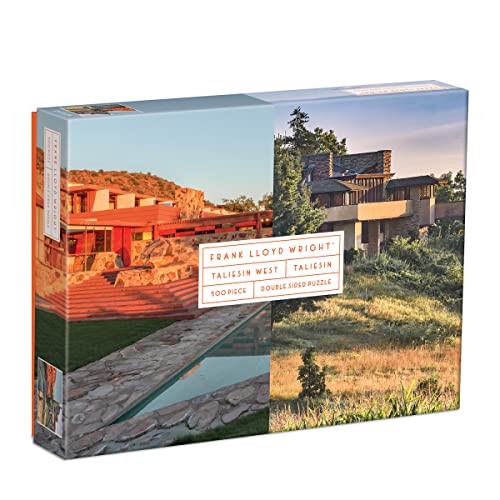 Frank Lloyd Wright Taliesin and Taliesin West 500 Piece Double-Sided Puzzle from Galison - Stunning Photographic Jigsaw Puzzle, 24' x 18', Fun and Challenging, Unique Gift Idea