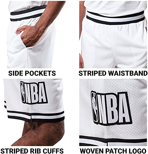 Ultra Game NBA NBA Mens Chrome Basketball Shorts, White, XX-Large