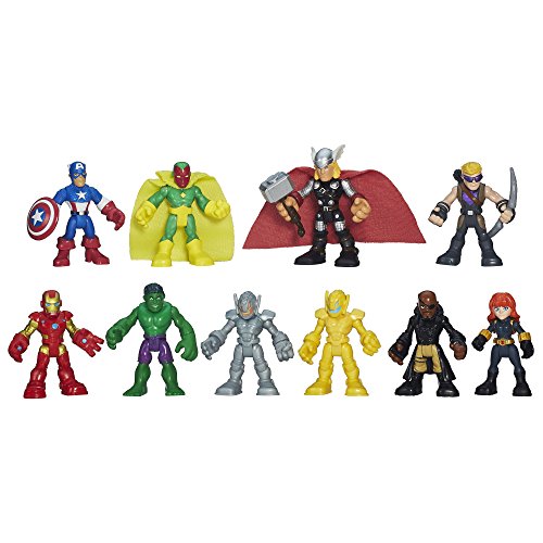 Playskool Heroes Marvel Super Hero Adventures Ultimate Set, 10 Collectible 2.5-Inch Action Figures, Toys for Kids Ages 3 and Up (Amazon Exclusive)