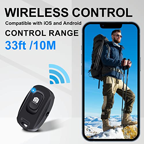 64 Inch Phone Tripod, Selfie Stick Tripod with Wireless Remote, Phone Tripod Stand Group Selfies/Live Streaming/Video Recording Compatible with All Cellphones…