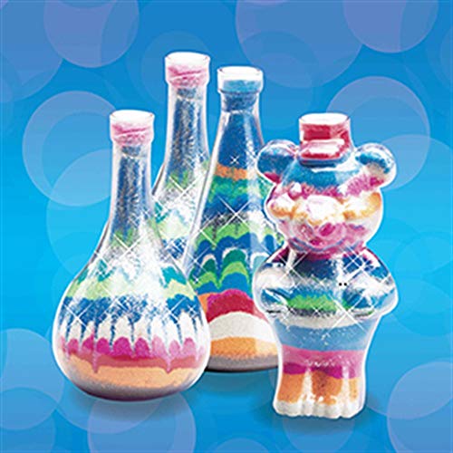 AMAV Sand Art Glitter and Glow Activity Kit - DIY Make Your Own Beautiful Colorful Sand Art in Bottle