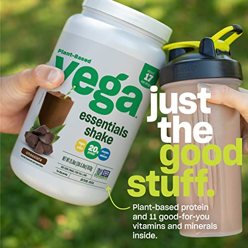 Vega Essentials Vegan Protein Powder Mocha (18 Servings) - Superfood Ingredients, Vitamins, Antioxidants, Low Carb, Dairy Free Pea Protein for Women and Men 1.4lbs (Packaging May Vary)