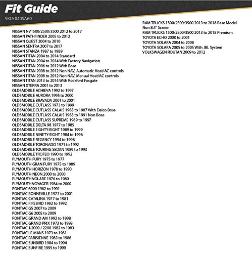 Scosche Compatible with Select Import and Domestic Vehicles Universal 6' x 9' to 5.25' - 6.5' Speaker Adapters (1 Pair) SA69, black