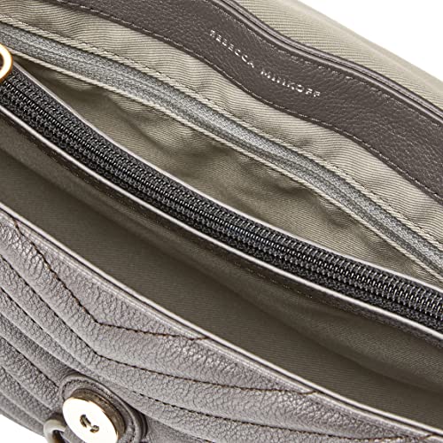 Rebecca Minkoff womens Edie Flap shoulder bag, Graphite, One Size US