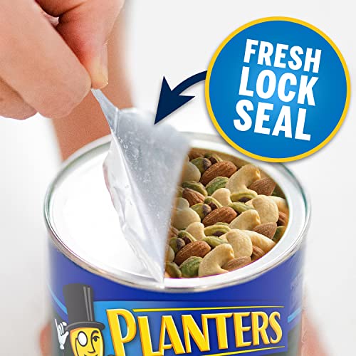 PLANTERS Deluxe Pistachio Mix, 1.15 lb. Resealable Canister - Deluxe Pistachio Mix: Pistachios, Almonds and Cashews Roasted in Peanut Oil with Sea Salt - Kosher, Savory Snack