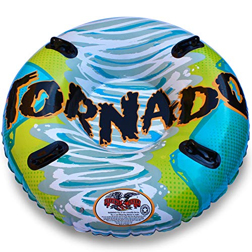 Flexible Flyer Tornado 2-Person Water and Snow Tube. Round Inflatable Pool Float and Double Sled, 50 inches (I50)