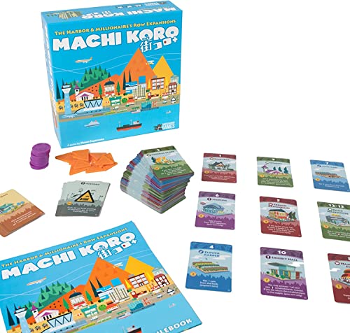 Pandasaurus Games Machi Koro The EXPANSIONS | City Building Strategy Board Game | Fast-Paced Dice Rolling Game for Adults and Kids | Ages 10+ | 2-5 Players | Average Playtime 30-45 Minutes | Made